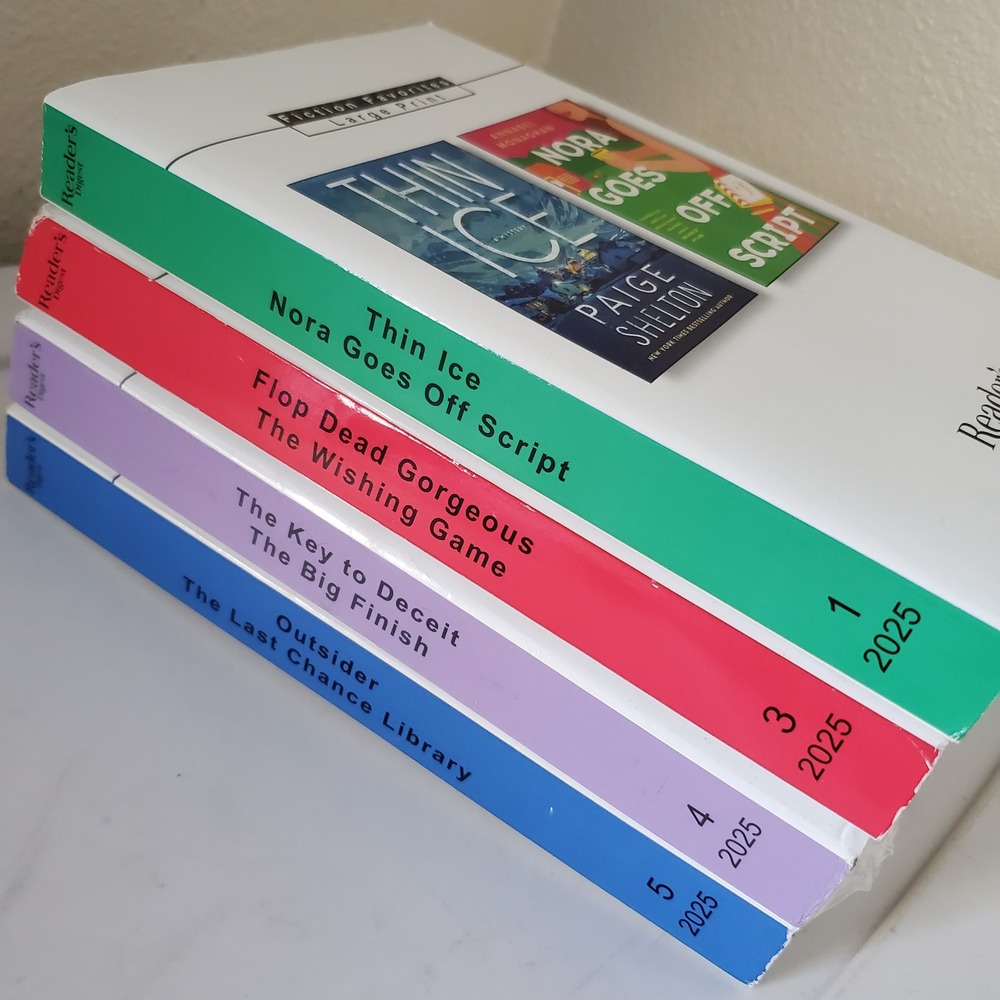 Readers Digest Fiction Favorites Large Print 2025 Lot of 4 Books 1 3 4 5 2025